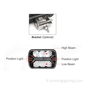Camion de haute qualité 5x7 pouces Light High Bail Basing Offroad LED LED POUR JEEP XJ YJ TRUCH OFFROAD